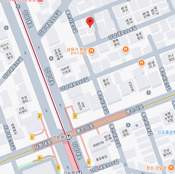 샤오통 위치 — 서울 강남구 강남대로114길 11 나래빌딩 3층